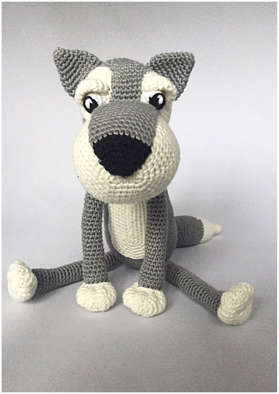 Amigurumi pattern Wolf pdf tutorial described in English | Etsy