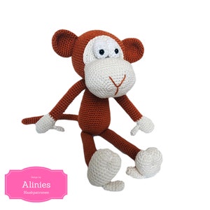 Monkey pattern by Alinies amigurumi pdf in Dutch and English- US terms