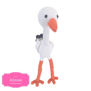 Crochet pattern Stork Amigurumi Pdf In Dutch, Deutsch and Englisch US terms crochet tutorial