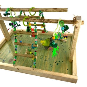 BIRD TOY: Play GYM with Perches and Wrapping Ladder