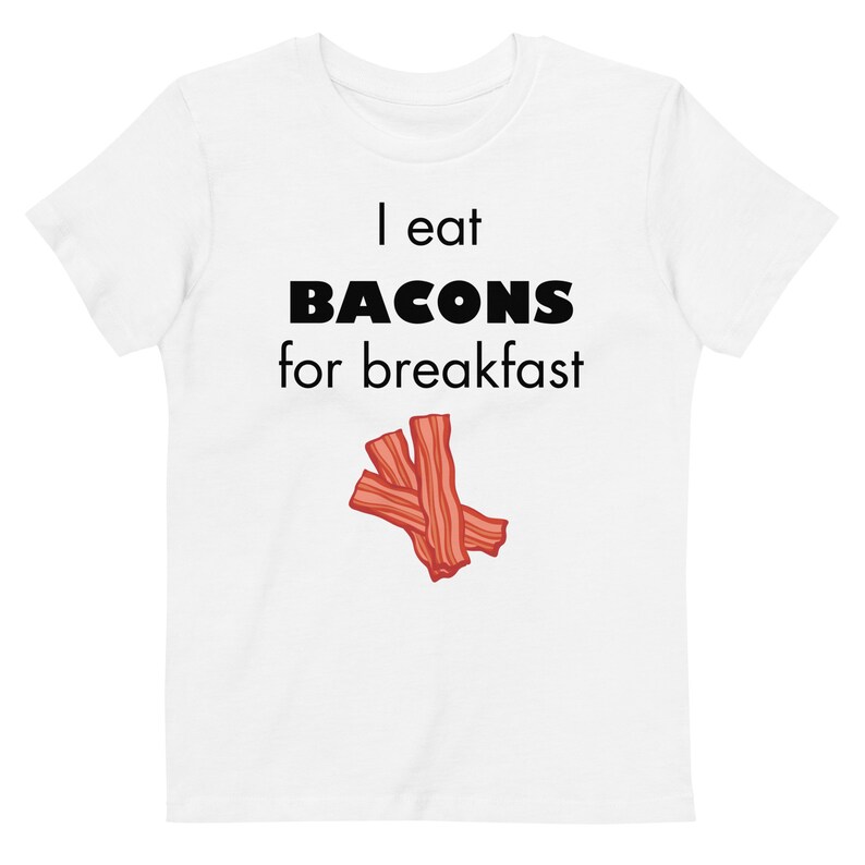 Roblox Bacon Themed Organic Cotton Kids Tshirt in White Etsy