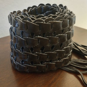 Leatherette Belt | Brown Braid