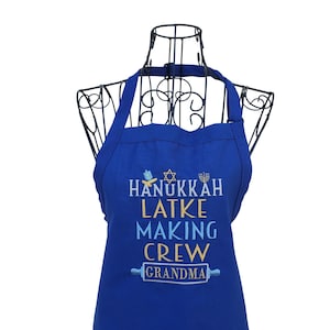 Custom Latke Making Crew Full Length Hanukkah Apron for the Family