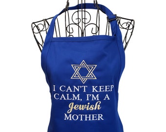 Funny Jewish Mother Apron, Embroidered Mother's Day Apron