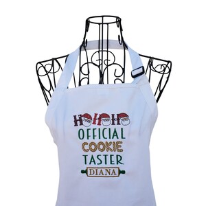 Personalized Official Cookie Taster Embroidered Apron for the Family