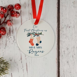 First christmas married/Our First Christmas/First Christmas Bauble/First christmas ornament/mr&mrs christmas/christmas wedding gift