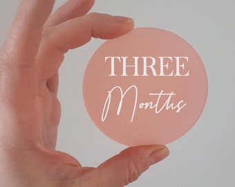 Acrylic Baby Milestone Discs, Monthly Photo Props