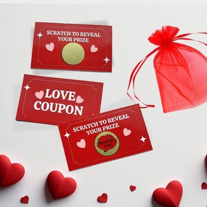 Coupons d'amour pour la Saint-Valentin/Bons de réduction pour la Saint-Valentin/Bons d'achat pour l'amour/Cadeau de la Saint-Valentin pour elle/Cadeau de la Saint-Valentin pour lui/Bon de la Saint-Valentin