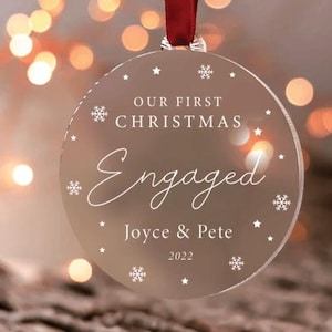 First christmas engaged/First Christmas Married/Our First Christmas/First Christmas Bauble/First christmas ornament/mr&mrs christmas