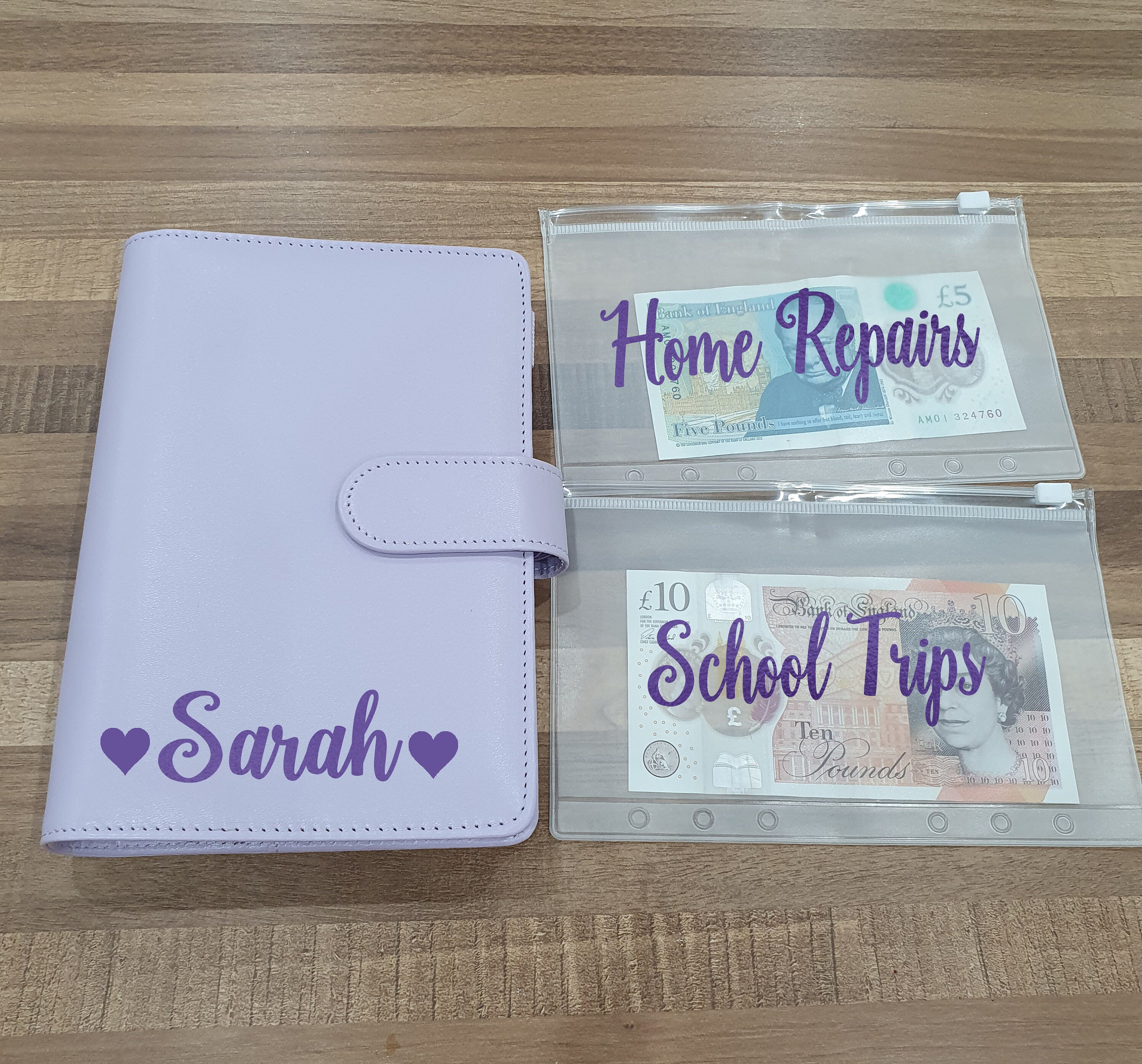 Personalised savings binder/Savings Wallet/Savings Etsy