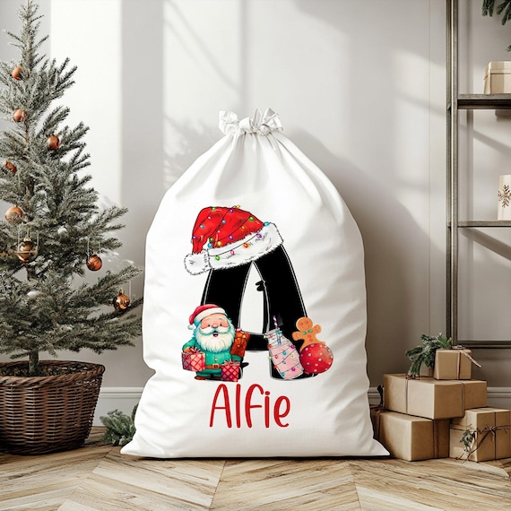 Saco de Papá Noel para niños/Saco de Papá Noel personalizado/Saco