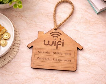 WIFI-lösenordsskylt för att dela wifi med gäster