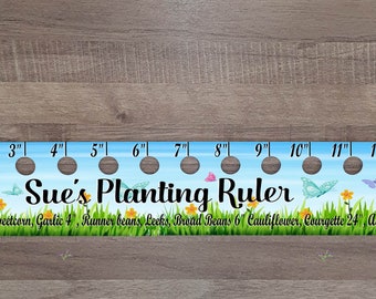 Personalized Planting Ruler, Vegetable Garden Seed Spacing Tool