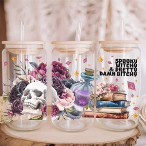 16 oz Halloween Libbey Glas / Süßer Halloween Eiskaffee / Halloween Glas / Halloween Geschenk / Halloween-Liebhaber / Gruselige Jahreszeit / Kürbisglas