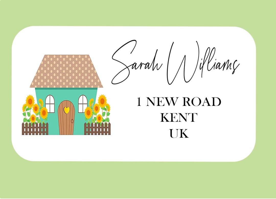 New Home Address Labels/new Home Return Labels/new House Labels