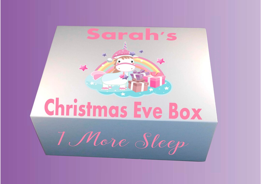Unicorn Christmas Eve Box/personalised Christmas Eve Box/christmas Unicorn Box/christmas Eve
