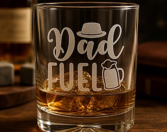 Personalised Engraved Whisky Glass Gift for Dad | Best Dad Gift | Fathers Day Gift | Birthday Gift for Him