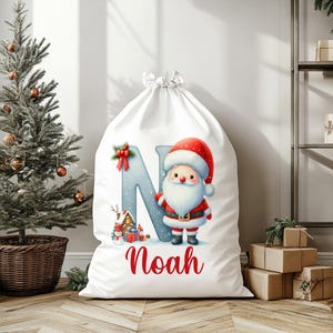 Childrens santa sack/Personalised santa sack/Santa sack with name/Kids christmas sack/Christmas sack for presents/Personalised gift bag