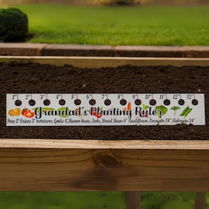 Personalised Planting Ruler, Vegetable Garden Gift, Acrylic 12"
