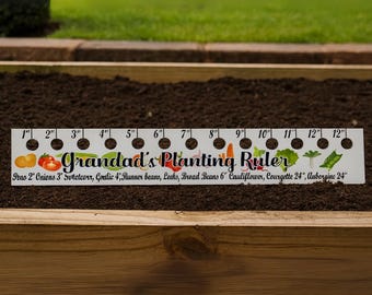 Personalised Planting Ruler, Vegetable Garden Gift, Acrylic 12"