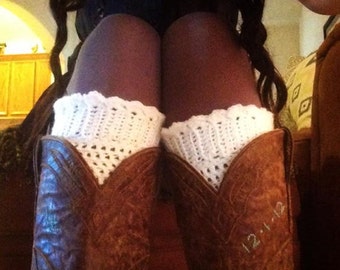 Crochet boot toppers