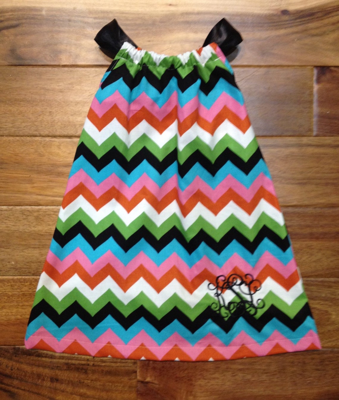 Baby/ Toddler chevron pillow case monogrammed dress Etsy