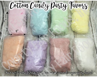 FREE SHIPPING! 30 Cotton Candy Party Favors - No Labels, Individual, Birthday, Baby Shower, Gender Reveal, Wedding, Event, School, Holiday