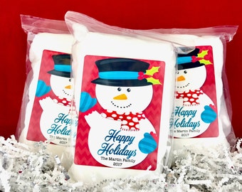 FREE SHIPPING!  20 Holiday Cotton Candy Party Favors - Custom, Personalized, Christmas Holiday Party Favor, School, Giveaway, Customers