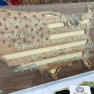 Pledge of Allegiance | Patriotic | 4th of July | Farmhouse | Americana sign