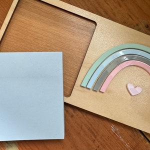 Rainbow Notepad holder with pen