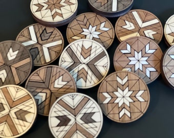 Wood Quilts of Affirmation / Wood Pocket Prayer / Prayer Token