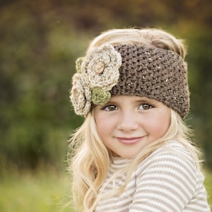 Crochet Ear Warmer ROSE Warmer Children's Ear Warmer | Etsy