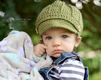 Handmade Knit Newsboy Hat: Baby & Toddler Winter Cap