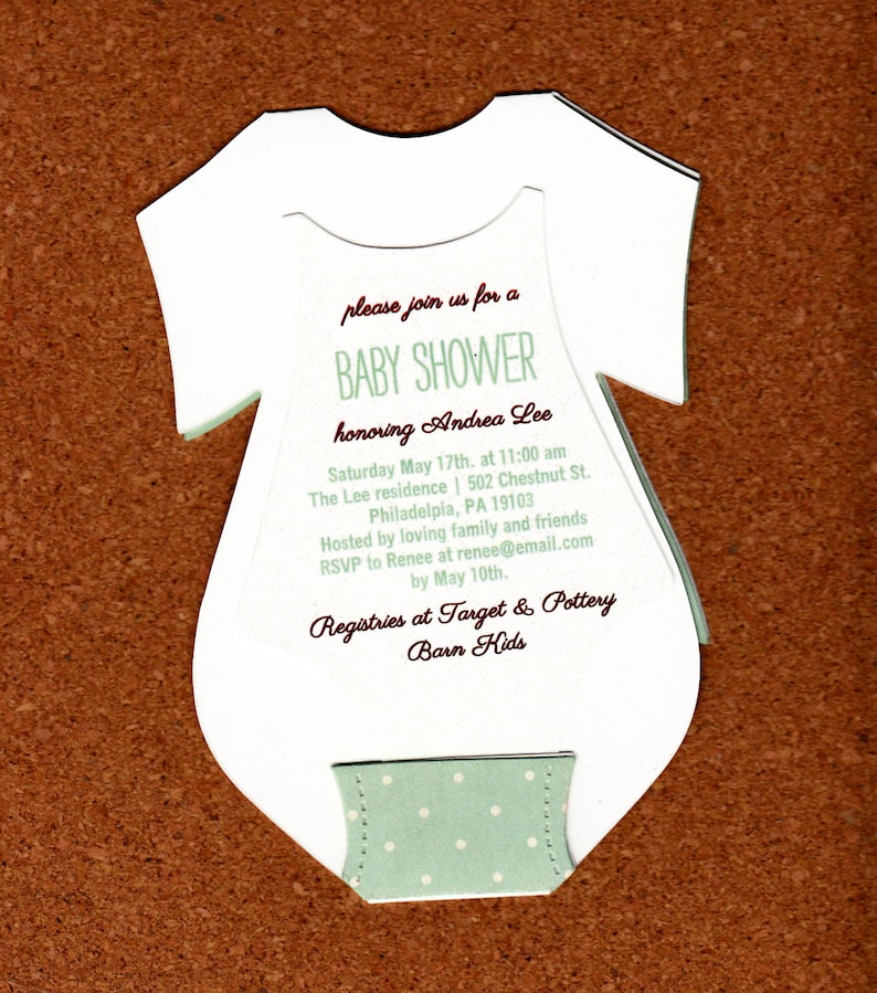 Baby Shower Onesie Invitation | Etsy