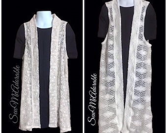 The "June" Lace Cardi Vest for girls