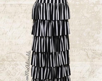 Made to order.  Ladies "Chloe" Ruffled Skirt