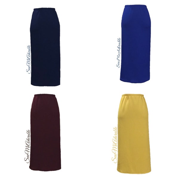 The "Saylor" Textured Solid Pencil Skirt (several Solid Colors to Choose from) Made to order