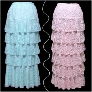 Made to order.  The "Lainey" Ruffle Skirt in Lace