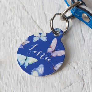 Personalised Butterfly Pet ID Tag  - Dog Name Identification