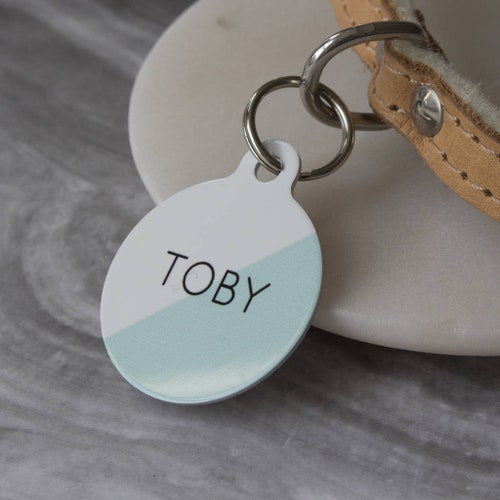 Circular Pet ID Tag Etsy