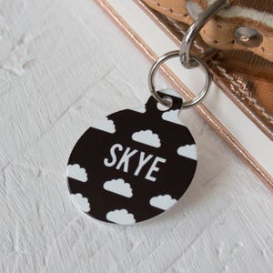 Personalised Cloud Pet ID Tag  - Dog Name Identification