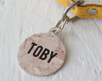 Personalised Ply Wood Pet ID Tag  - Dog Name Identification