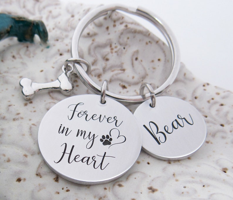 Personalized Pet Memorial Keychain Pet Memorial Gift Dog Etsy