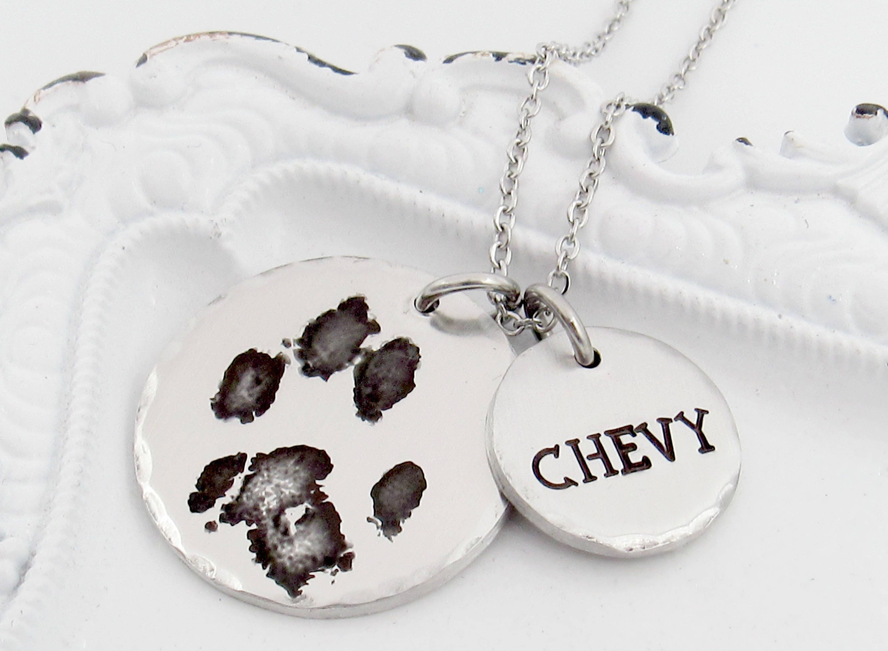 Pet Paw Print Necklace Pawprint 