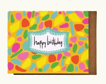 Brightly Colored Birthday Card