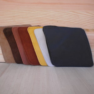 Leather Patch, Elbow patch, Sweater patch, Genuine leather, Yellow, Brown, Geek, DIY, Cardigan patch, Knee patch, Jacket, Rhombus Patch image 2