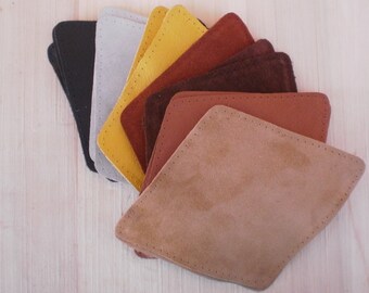 Parche de cuero, Parche de codo, Parche de suéter, Cuero genuino, Amarillo, Marrón, Geek, Bricolaje, Parche de cárdigan, Parche de rodilla, Chaqueta, Parche de rombos