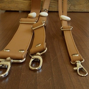 Geldbörsengurt, Taschengurte, lange Gurte, Veganes Leder, brauner Gurt, Schultergurtpolster, Crossbody-Gurte, Griffe, Ersatz, verstellbar