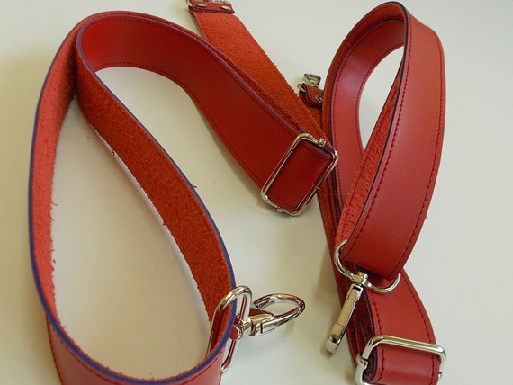 Red leather purse best sale strap