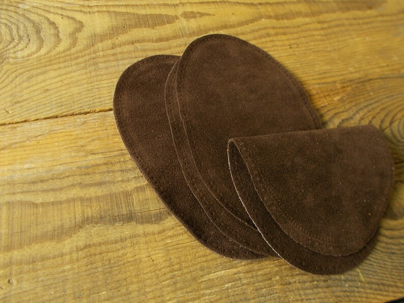 Vegan leather Patch Jacket Faux leather patch Dark brown Cardigan patch Sweater patch Geek Oval patch DIY Elbow patch